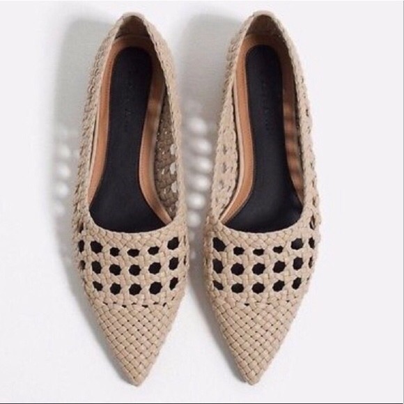 Zara TRF limited edition open work ballet flats 🌾  Sz39 (8 US) - Picture 3 of 12